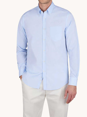 Paul & Shark Shirts Paul & Shark - Button Down Blue Summer Oxford Long Sleeve Shirt