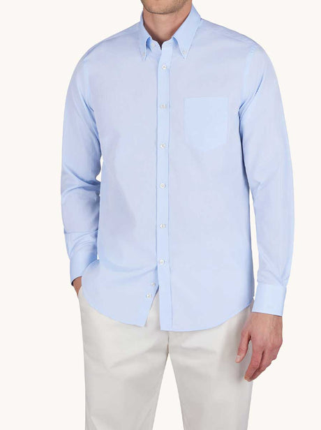 Paul & Shark Shirts Paul & Shark - Button Down Blue Summer Oxford Long Sleeve Shirt