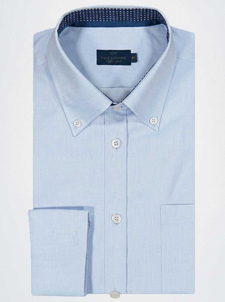 Paul & Shark Shirts Paul & Shark - Button Down Blue Summer Oxford Long Sleeve Shirt