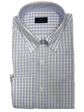 Paul & Shark Shirts Paul & Shark - Button Down Light Blue Check Long Sleeve Shirt