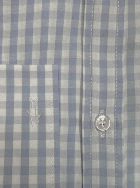Paul & Shark Shirts Paul & Shark - Button Down Light Blue Check Long Sleeve Shirt