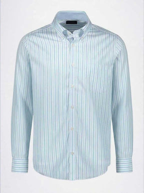 Paul & Shark Shirts Paul & Shark - Button Down Turquoise/Blue Stripe Long Sleeve Shirt