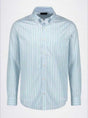 Paul & Shark Shirts Paul & Shark - Button Down Turquoise/Blue Stripe Long Sleeve Shirt