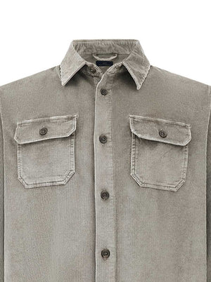 Paul & Shark Shirts Paul & Shark - Cord Taupe Overshirt