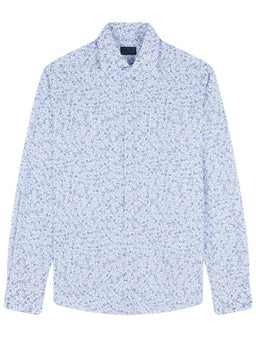 Paul & Shark Shirts Paul & Shark - Floral Print Cotton Blue Shirt