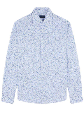 Paul & Shark Shirts Paul & Shark - Floral Print Cotton Blue Shirt