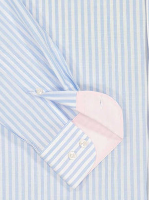 Paul & Shark Shirts Paul & Shark - French Collar Blue Stripe Long Sleeve Shirt
