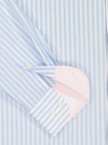 Paul & Shark Shirts Paul & Shark - French Collar Blue Stripe Long Sleeve Shirt