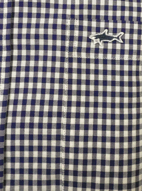 Paul & Shark Shirts Paul & Shark - Long Sleeve Shirt - Oxford Gingham Navy Button Down