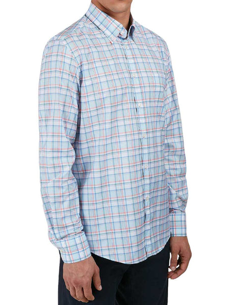 Paul & Shark Shirts Paul & Shark - Multi Check 120/2 Cotton Light Blue Shirt