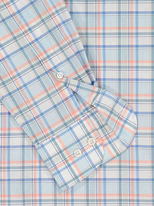 Paul & Shark Shirts Paul & Shark - Multi Check 120/2 Cotton Light Blue Shirt