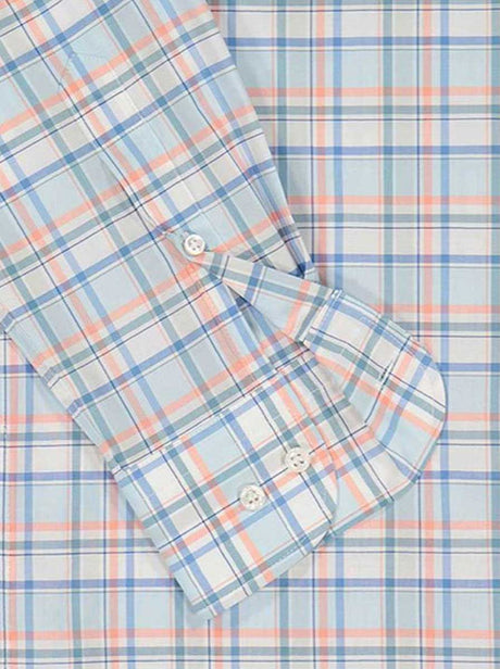 Paul & Shark Shirts Paul & Shark - Multi Check 120/2 Cotton Light Blue Shirt