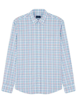 Paul & Shark Shirts Paul & Shark - Multi Check 120/2 Cotton Light Blue Shirt