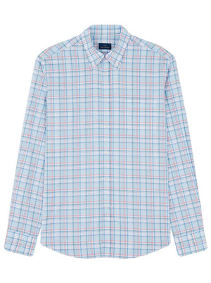 Paul & Shark Shirts Paul & Shark - Multi Check 120/2 Cotton Light Blue Shirt