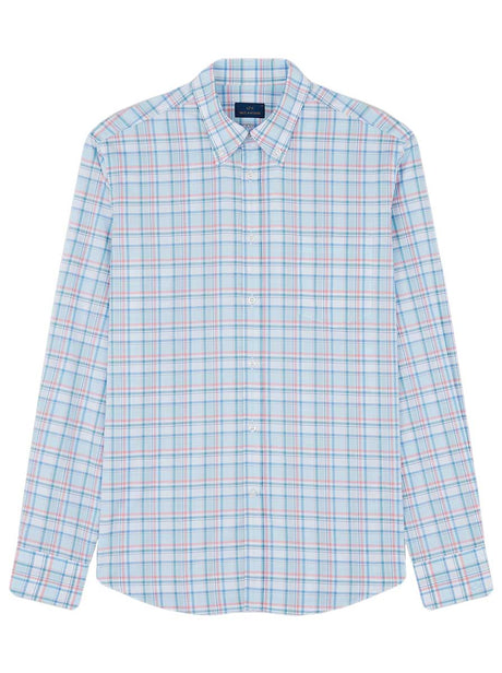 Paul & Shark Shirts Paul & Shark - Multi Check 120/2 Cotton Light Blue Shirt