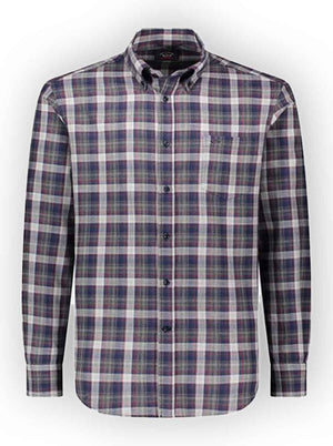 Paul & Shark Shirts Paul & Shark - Multi Check Cotton Flannel Button Down Shirt