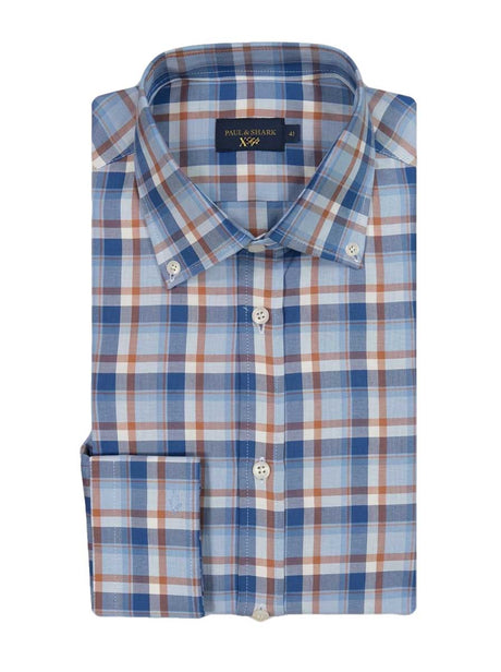 Paul & Shark Shirts Paul & Shark - Multi Check X-Soft Cotton Blue Shirt