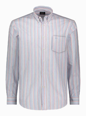 Paul & Shark Shirts Paul & Shark - Multi Stripe Cotton Button Down Shirt