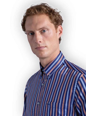 Paul & Shark Shirts Paul & Shark - Multi Stripe Cotton Button Down Shirt