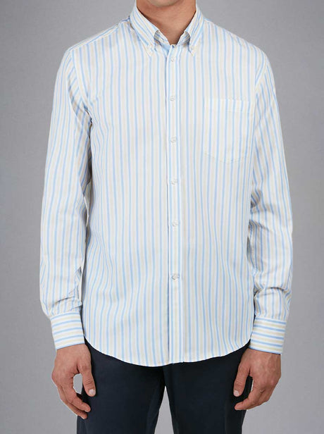 Paul & Shark Shirts Paul & Shark - Multi Stripe Cotton Yellow Shirt