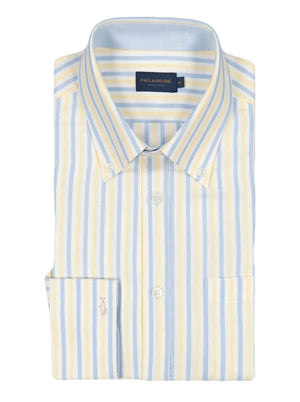 Paul & Shark Shirts Paul & Shark - Multi Stripe Cotton Yellow Shirt