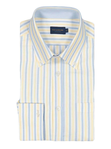 Paul & Shark Shirts Paul & Shark - Multi Stripe Cotton Yellow Shirt