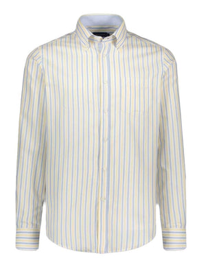 Paul & Shark Shirts Paul & Shark - Multi Stripe Cotton Yellow Shirt