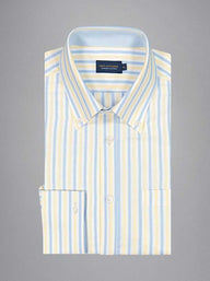 Paul & Shark Shirts Paul & Shark - Multi Stripe Cotton Yellow Shirt