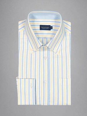 Paul & Shark Shirts Paul & Shark - Multi Stripe Cotton Yellow Shirt