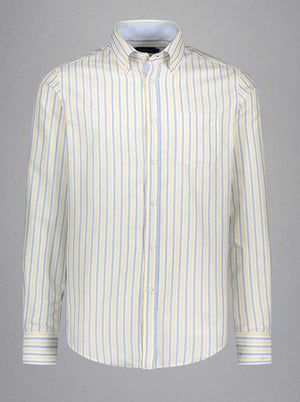 Paul & Shark Shirts Paul & Shark - Multi Stripe Cotton Yellow Shirt