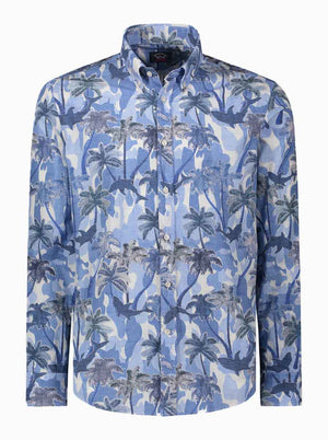 Paul & Shark Shirts Paul & Shark - Palm Print Button Down Shirt