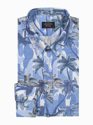 Paul & Shark Shirts Paul & Shark - Palm Print Button Down Shirt