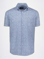 Paul & Shark Short Sleeve Shirts Paul & Shark - Geometric Watercolour Print Short Sleeve Shirt