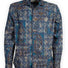Poggianti Shirts Poggianti - Shirt - Blue Embroidered Floral Details