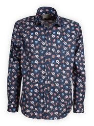 Poggianti Shirts Poggianti - Shirt - Dark Blue Floral Print