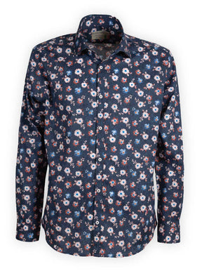 Poggianti Shirts Poggianti - Shirt - Dark Blue Floral Print