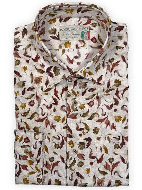 Poggianti Shirts Poggianti - Shirt - Off White Floral Print