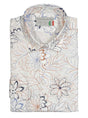 Poggianti Shirts Poggianti - White Floral Embroidered Shirt