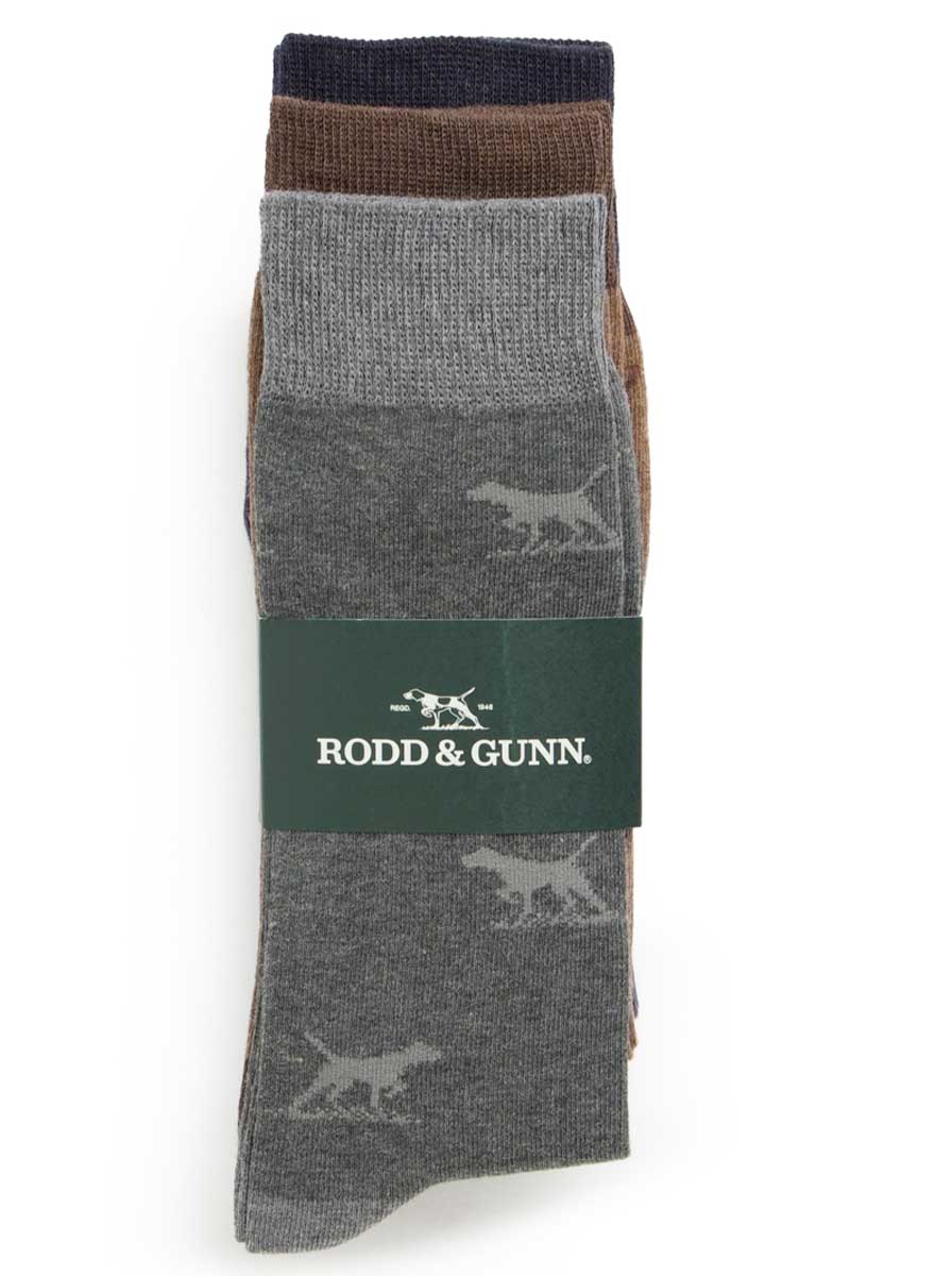 Rodd and Gunn Headwear Rodd & Gunn - Dogs-A-Plenty Three Pack Socks