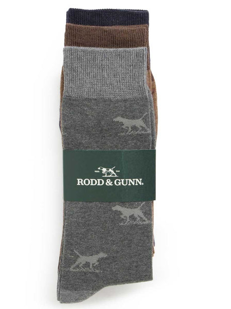Rodd and Gunn Headwear Rodd & Gunn - Dogs-A-Plenty Three Pack Socks