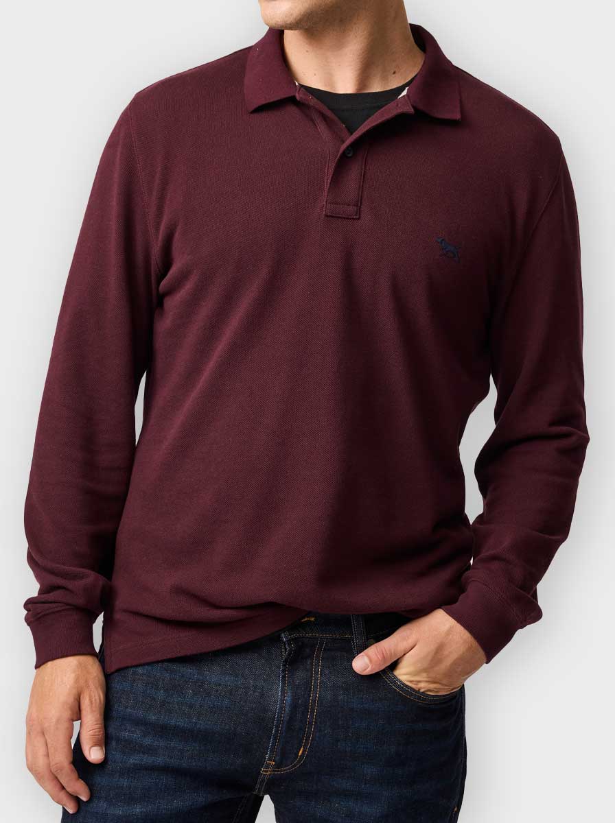 Rodd and Gunn Polo & T-Shirts Rodd & Gunn - Polo - Gunn L/S Black Fig Polo