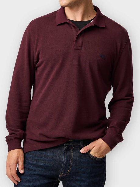 Rodd and Gunn Polo & T-Shirts Rodd & Gunn - Polo - Gunn L/S Black Fig Polo