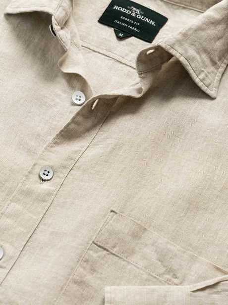 Rodd and Gunn Shirts Rodd & Gunn - Coromandel Sports Fit Oatmeal Linen Shirt