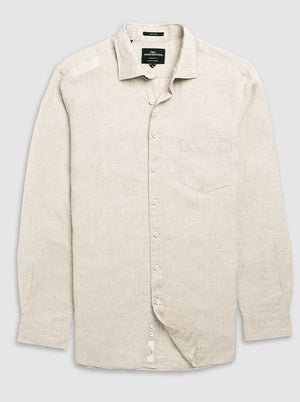Rodd and Gunn Shirts Rodd & Gunn - Coromandel Sports Fit Oatmeal Linen Shirt