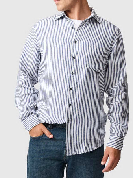 Rodd and Gunn Shirts Rodd & Gunn - Port Charles Sports Fit Deep Ocean Shirt