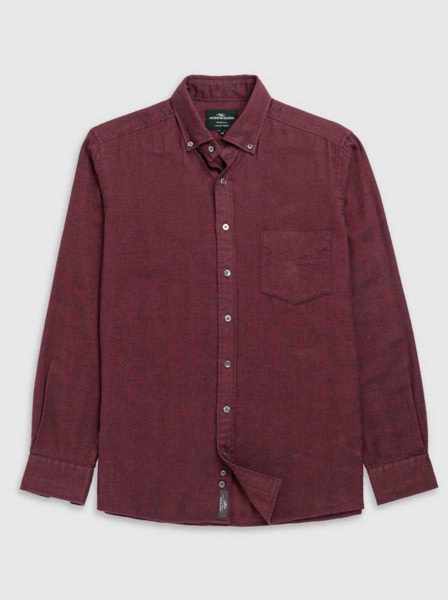 Rodd and Gunn Shirts Rodd & Gunn - Shirt - Barrhill Sports Fit Mulberry Flannel