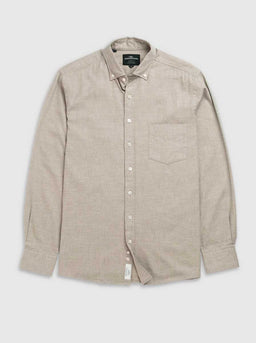 Rodd and Gunn Shirts Rodd & Gunn - Shirt - Barrhill Sports Fit Taupe Flannel