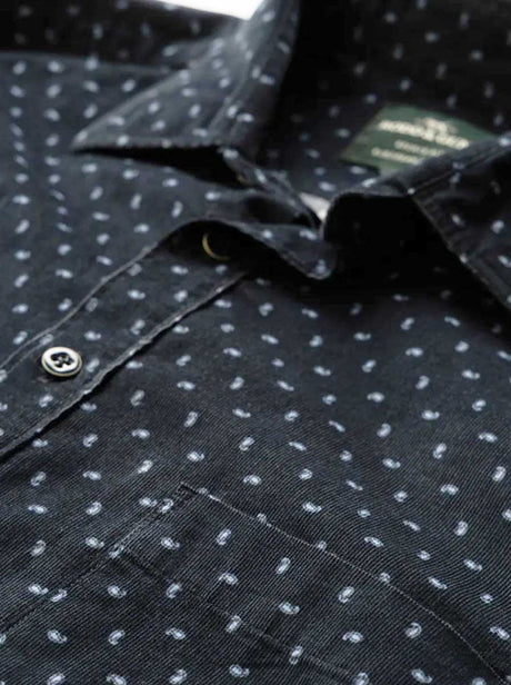 Rodd and Gunn Shirts Rodd & Gunn - Shirt - Harrington Sports Fit Blueberry Cord