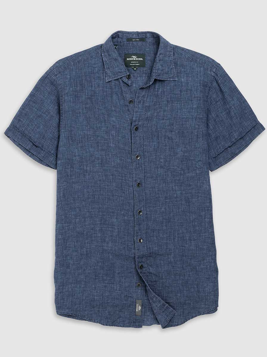 Rodd and Gunn Short Sleeve Shirts Rodd & Gunn - Palm Beach Sports Fit Marine Short Sleeve Shirt
