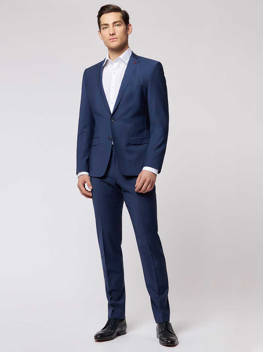 Roy Robson Chinos/Trousers Roy Robson - Suit Trousers - Blue Wool Stretch